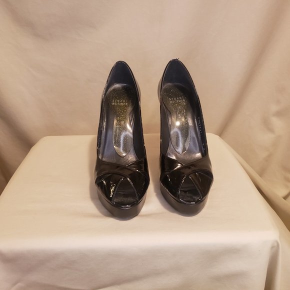 Stuart Weitzman Platform Black Patent Leather Heels - Picture 3 of 8